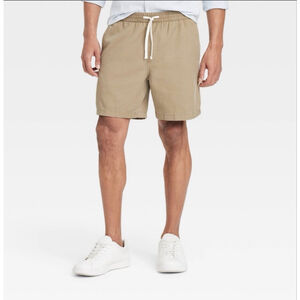 Men's Vintage 7” Elevated Washed Pull-On Shorts – Goodfellow & Co Tan Size M | T